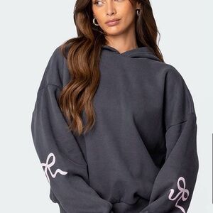 Edikted Bonney Bow Detail Hoodie